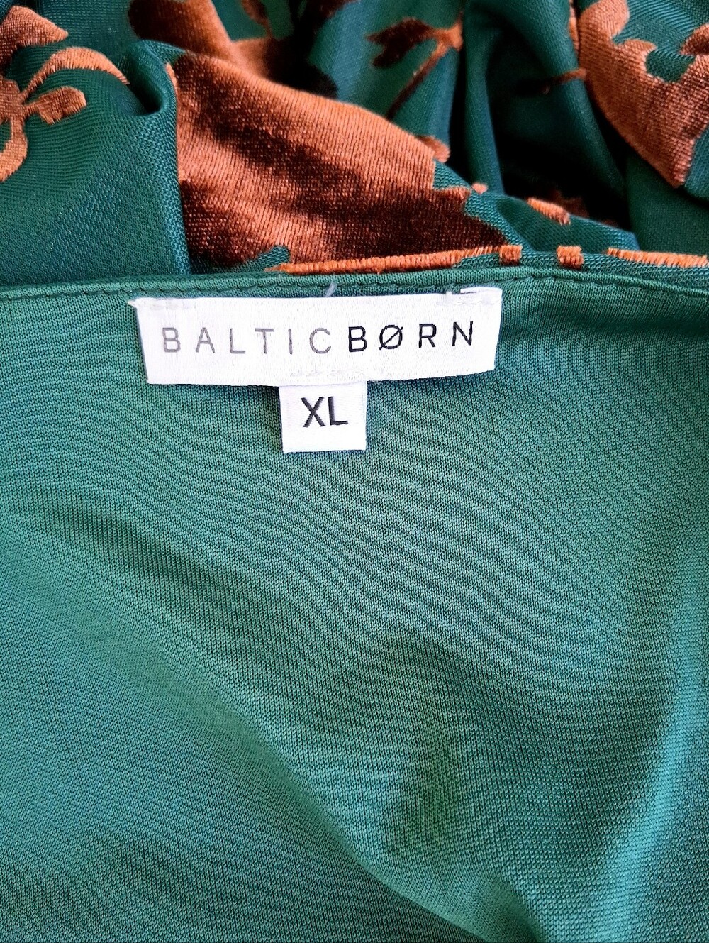 Baltic Born Leslie Velvet Maxi Dress Jade & Bronze Size XL NWOT - Picture 12 of 14